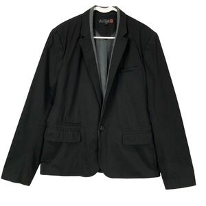 G by GUESS Black Cotton Casual Long Sleeve 1 Button Blazer Jacket Mens Size M